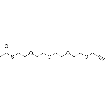 乙酰基硫基-PEG4-炔结构式