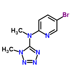5-溴-N-甲基-N-(1-甲基-1H-1,2,3,4-四唑-5-基)吡啶-2-胺结构式