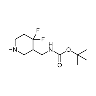 ((4,4-二氟哌啶-3-基)甲基)氨基甲酸叔丁酯结构式