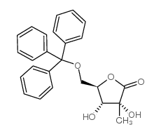 5-O-(三苯甲基)-2-C-甲基-D-核糖酸-gamma-内酯结构式