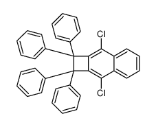 3,8-dichloro-1,1,2,2-tetraphenylcyclobuta[b]naphthalene Structure