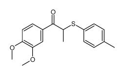 1-(3,4-dimethoxyphenyl)-2-(4-methylphenyl)sulfanylpropan-1-one结构式