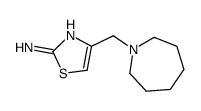 4-(氮杂环庚烷-1-甲基)-1,3-噻唑-2-胺结构式