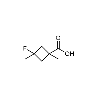 3-氟-1,3-二甲基环丁烷-1-羧酸结构式