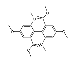dimethyl rac-4,4',6,6'-tetramethoxy-1,1'-biphenyl-2,2'-dicarboxylate Structure