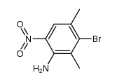 3-bromo-2,4-dimethyl-6-nitro-aniline结构式