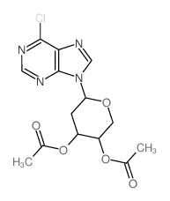 [4-acetyloxy-6-(6-chloropurin-9-yl)oxan-3-yl] acetate结构式