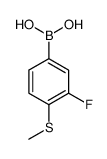 3-Fluoro-4-(methylthio)phenylboronic acid Structure