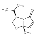 (3R-顺式)-(-)-2,3-二氢-3-异丙基-7a-甲基吡咯并[2,1-b]噁唑-5(7ah)-酮结构式