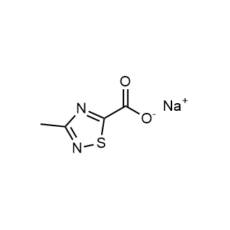 3-甲基-1,2,4-噻二唑-5-羧酸钠结构式