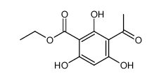 3-acetyl-2,4,6-trihydroxy-benzoic acid ethyl ester结构式