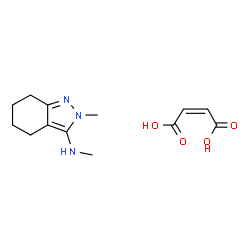4,5,6,7-tetrahydro-N,2-dimethyl-2H-indazol-3-ylammonium hydrogen maleate结构式