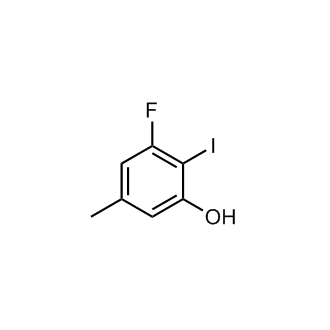 3-氟-2-碘-5-甲基苯酚结构式