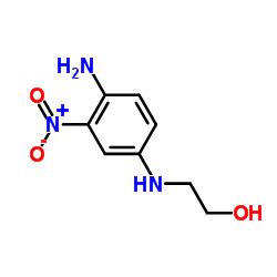 2-(4-氨基-3-硝基苯胺)乙醇结构式