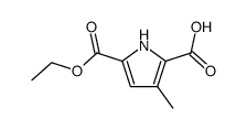 5-(ethoxycarbonyl)-3-methyl-1H-pyrrole-2-carboxylic acid Structure