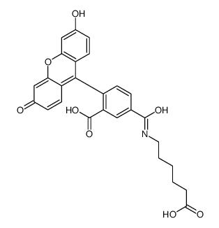 6-[荧光素-5(6)-羧酰胺基]己酸结构式