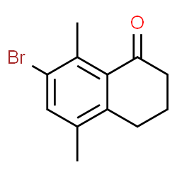 7-溴-5,8-二甲基-3,4-二氢萘-1(2H)-酮结构式