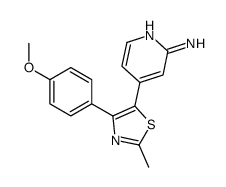 4-[4-(4-methoxyphenyl)-2-methyl-1,3-thiazol-5-yl]pyridin-2-amine结构式