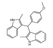 3-[(4-methoxyphenyl)-(2-methyl-1H-indol-3-yl)methyl]-2-methyl-1H-indole结构式