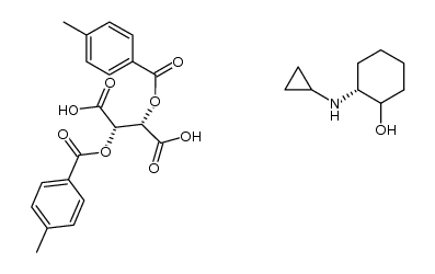 (R)-2-cyclopropylaminocyclohexanol di-p-toluoyl-D-tartrate Structure