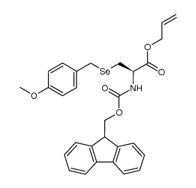 Fmoc-(Se)-p-methoxybenzylselenocysteine-OAll Structure