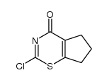 2-chloro-6,7-dihydro-5H-cyclopenta[e][1,3]thiazin-4-one结构式