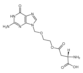 (S)-2-amino-4-(2-((2-amino-6-oxo-1H-purin-9(6H)-yl)methoxy)ethoxy)-4-oxobutanoic acid Structure