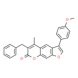 6-benzyl-3-(4-methoxyphenyl)-5-methylfuro[3,2-g]chromen-7-one Structure