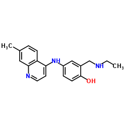 2-(氨基甲基)-4-((7-氯喹啉-4-基)氨基)苯酚结构式