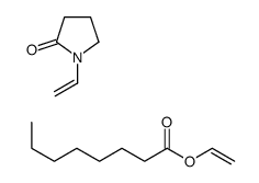ethenyl octanoate; 1-ethenylpyrrolidin-2-one结构式