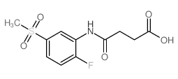 4-{[2-氟-5-(甲基磺酰基)苯基]氨基}-4-氧代丁酸结构式