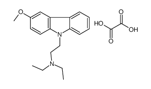 diethyl-[2-(3-methoxycarbazol-9-yl)ethyl]azanium,2-hydroxy-2-oxoacetate Structure