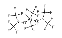 methylbistrifluoromethylarsenic di(bis(trifluoromethyl)nitroxide)结构式