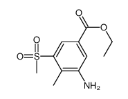 3-氨基-4-甲基-5-(甲基磺酰基)苯甲酸乙酯结构式