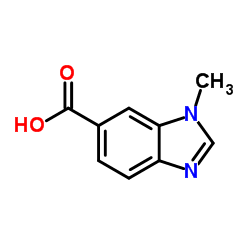 1-甲基-1H-苯并咪唑-6-羧酸结构式