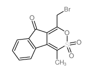 9H-Indeno[1,2-d][1,2]oxathiin-9-one,1-(bromomethyl)-4-methyl-, 3,3-dioxide Structure