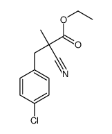ethyl 3-(4-chlorophenyl)-2-cyano-2-methylpropanoate结构式