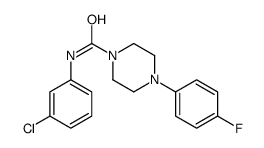 N-(3-chlorophenyl)-4-(4-fluorophenyl)piperazine-1-carboxamide结构式