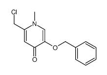 1-甲基-2-氯甲基-5-苄氧基吡啶-4(1H)-酮结构式