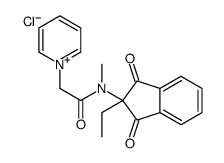 N-(2-ethyl-1,3-dioxoinden-2-yl)-N-methyl-2-pyridin-1-ium-1-ylacetamide,chloride Structure