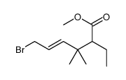 methyl 6-bromo-2-ethyl-3,3-dimethylhex-4-enoate Structure