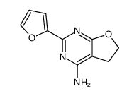 2-(furan-2-yl)-5,6-dihydrofuro[2,3-d]pyrimidin-4-amine结构式