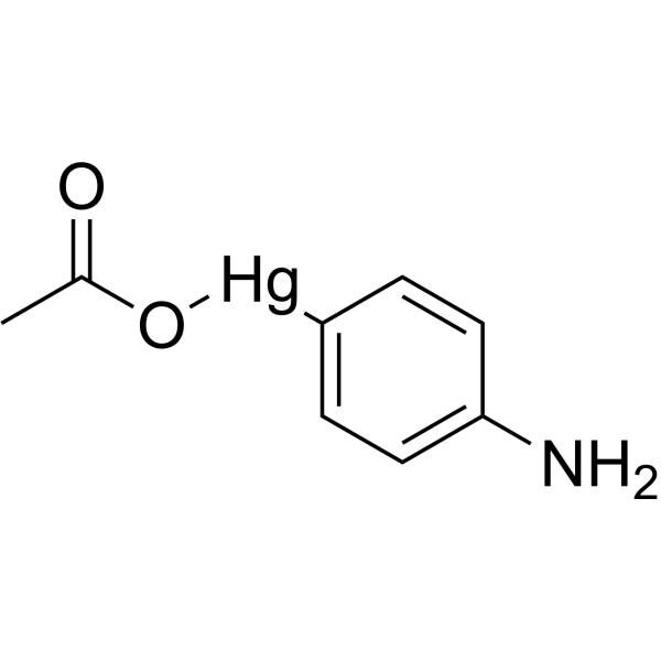 p-aminophenylmercuric acetate Structure