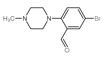 5-溴-2-(4-甲基哌嗪-1-基)苯甲醛结构式
