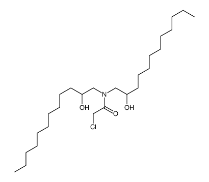 2-chloro-N,N-bis(2-hydroxydodecyl)acetamide Structure