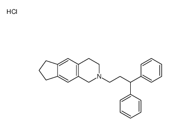 2-(3,3-diphenylpropyl)-1,3,4,6,7,8-hexahydrocyclopenta[g]isoquinoline,hydrochloride Structure