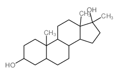 17Alpha-甲基-5Alpha-雄甾-3Β,17Β-二醇结构式