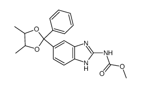 methyl [5-(4,5-dimethyl-2-phenyl-1,3-dioxolan-2-yl)-1H-benzimidazol-2-yl]carbamate Structure