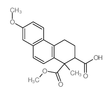 7-methoxy-1-methoxycarbonyl-1-methyl-3,4-dihydro-2H-phenanthrene-2-carboxylic acid Structure