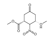 (R)-3-Methoxy-2-nitro-5-oxo-cyclohexanecarboxylic acid methyl ester Structure